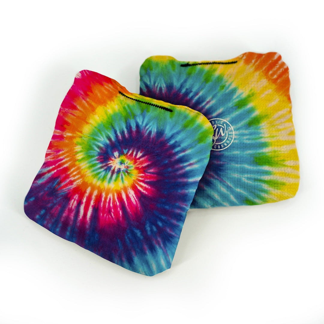 Slick Woody’s Cornhole Bags Rainbow Spiral Tie Dye Pro Bags