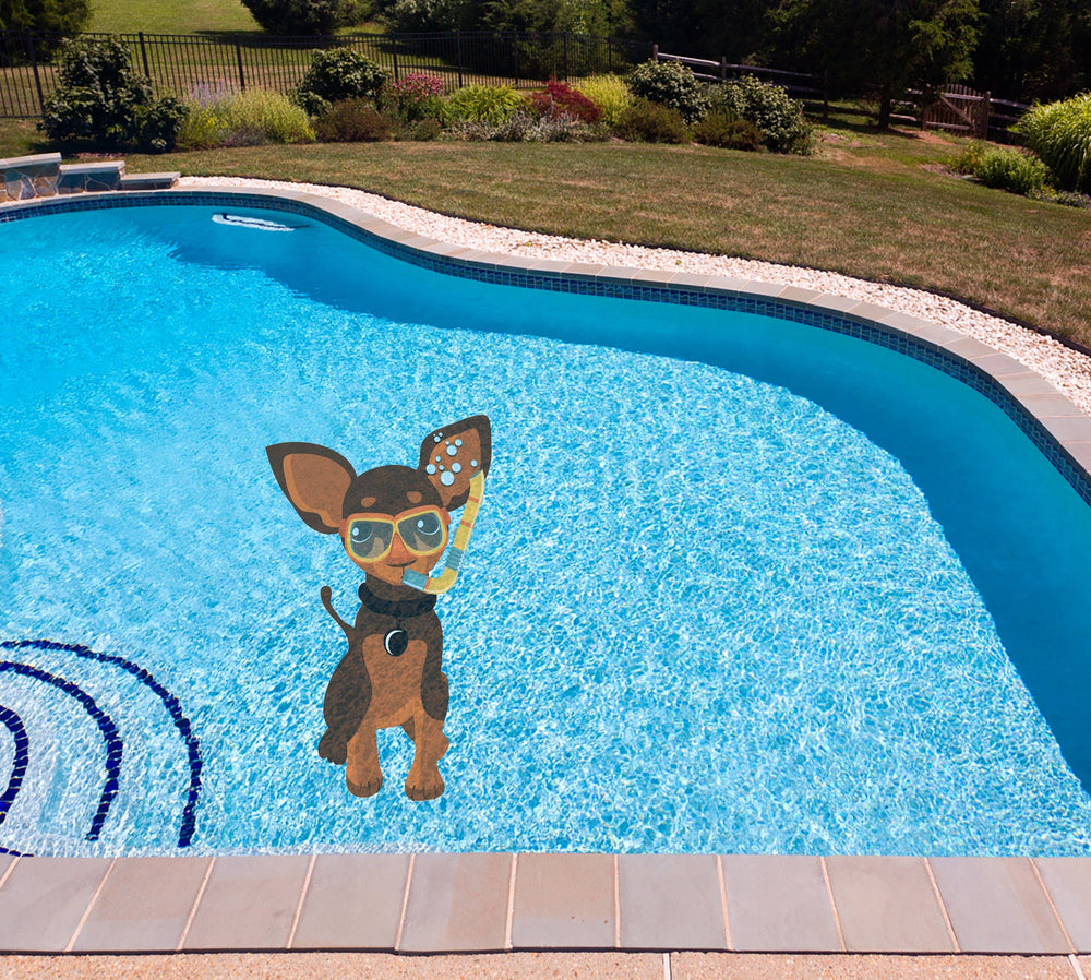 Slick Woody's Cornhole Co. Animated Animals Chihuahua Underwater Pool Mat Tattoo