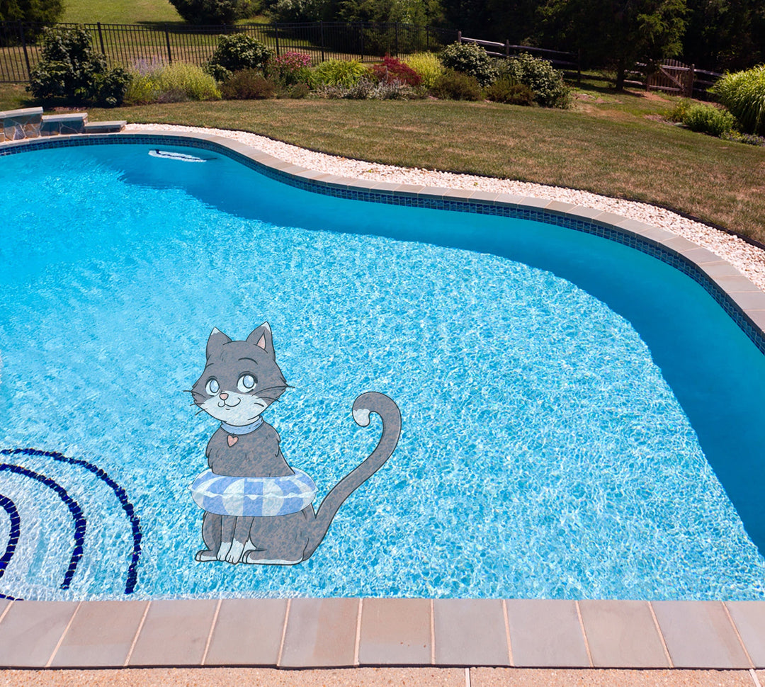 Slick Woody's Cornhole Co. Animated Animals Kitten Underwater Pool Mat Tattoo
