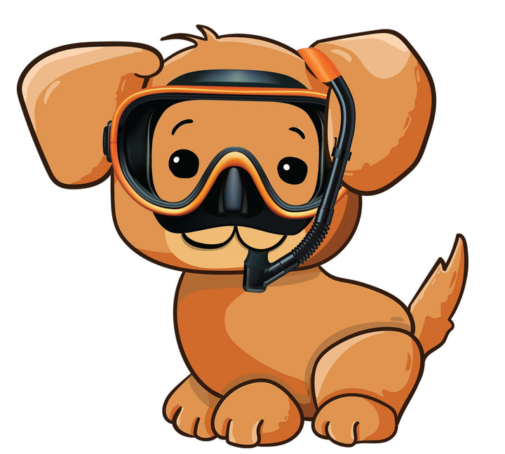 Slick Woody's Cornhole Co. Animated Animals Puppy Underwater Pool Mat Tattoo