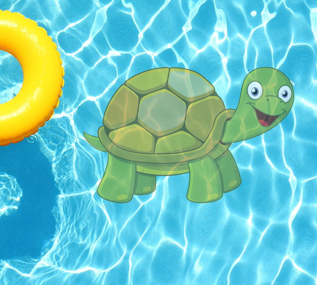Slick Woody's Cornhole Co. Animated Animals Turtle Underwater Pool Mat Tattoo