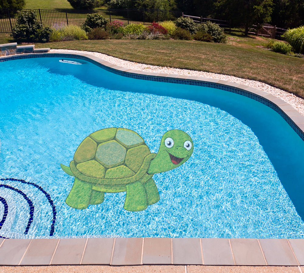 Slick Woody's Cornhole Co. Animated Animals Turtle Underwater Pool Mat Tattoo