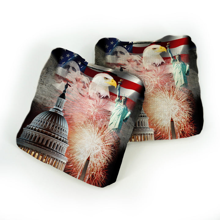 Slick Woody's Cornhole Co. Cornhole Bags America Patriotic Pro Bags