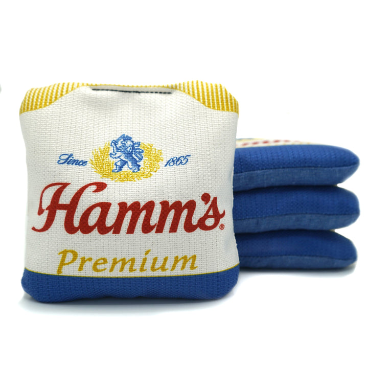 Slick Woody's Cornhole Co. Cornhole Bags Hamm's Premium Beer Brand Cornhole Bags