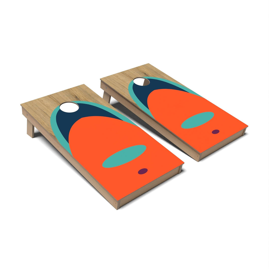 Slick Woody's Cornhole Co. Cornhole Board ??? Surf Cornhole Boards - Backyard