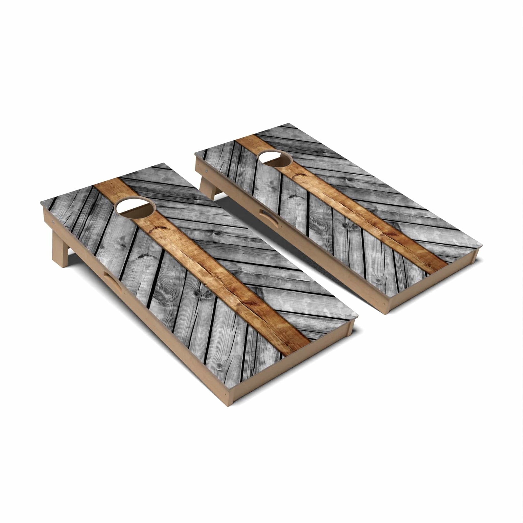 Geometric Wood Cornhole Boards - Professional Signature – Slick Woody's