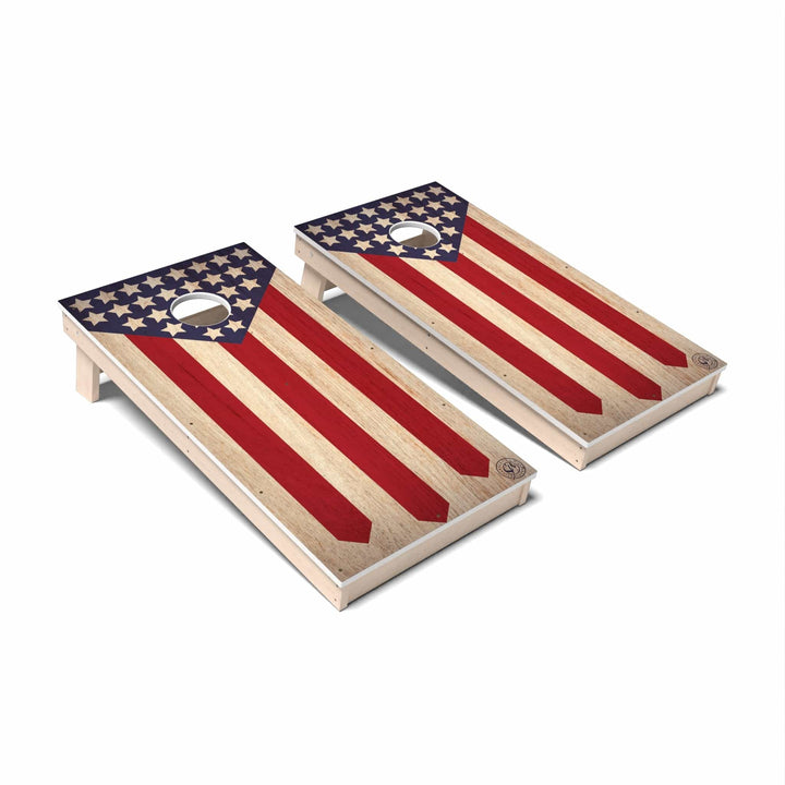 Slick Woody's Cornhole Co. Cornhole Board 3 Stripe Flag Americana Cornhole Boards - All Weather