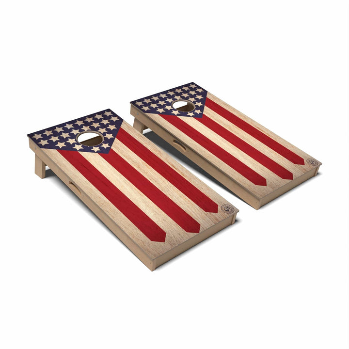 Slick Woody's Cornhole Co. Cornhole Board 3 Stripe Flag Americana Cornhole Boards - Professional Signature