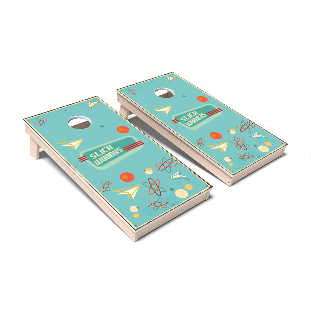 Slick Woody's Cornhole Co. Cornhole Board 50s Diner Style Retro Cornhole Boards - All Weather