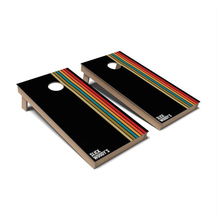 Slick Woody's Cornhole Co. Cornhole Board 60s Stripes Retro Cornhole Boards - Backyard