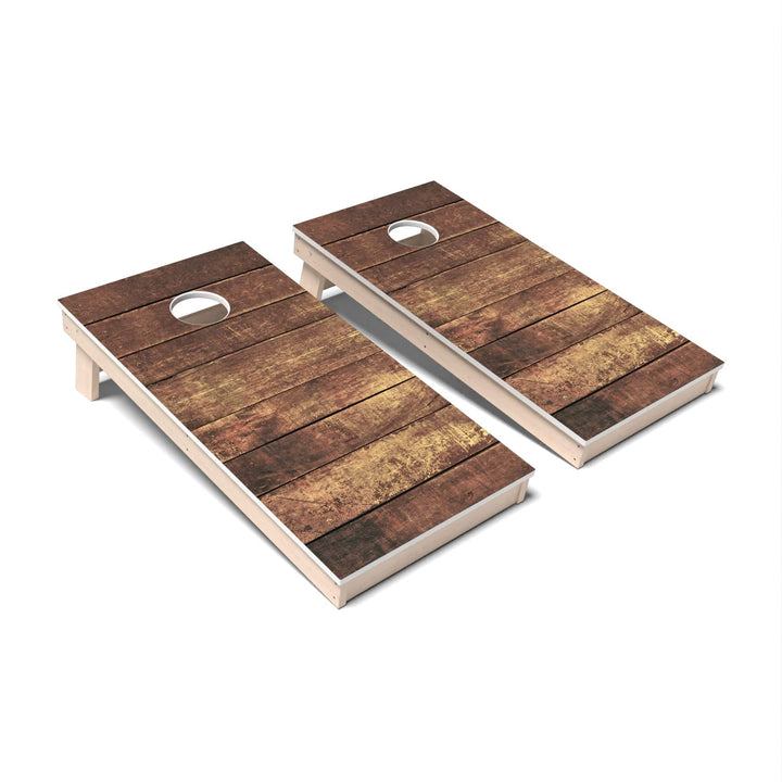 Slick Woody's Cornhole Co. Cornhole Board Antique Plank Natural Wood Cornhole Boards - All Weather