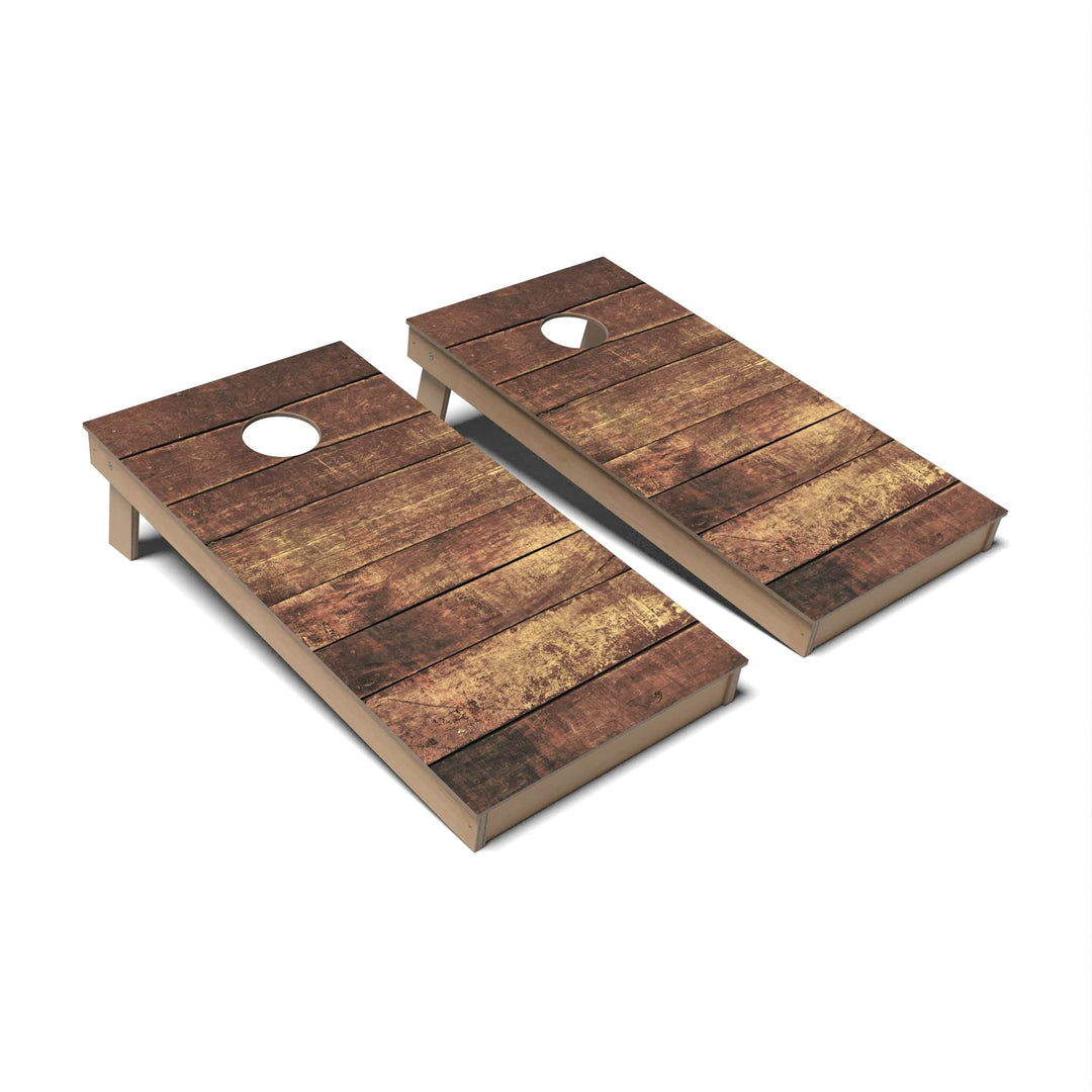 Slick Woody's Cornhole Co. Cornhole Board Antique Plank Natural Wood Cornhole Boards - Backyard