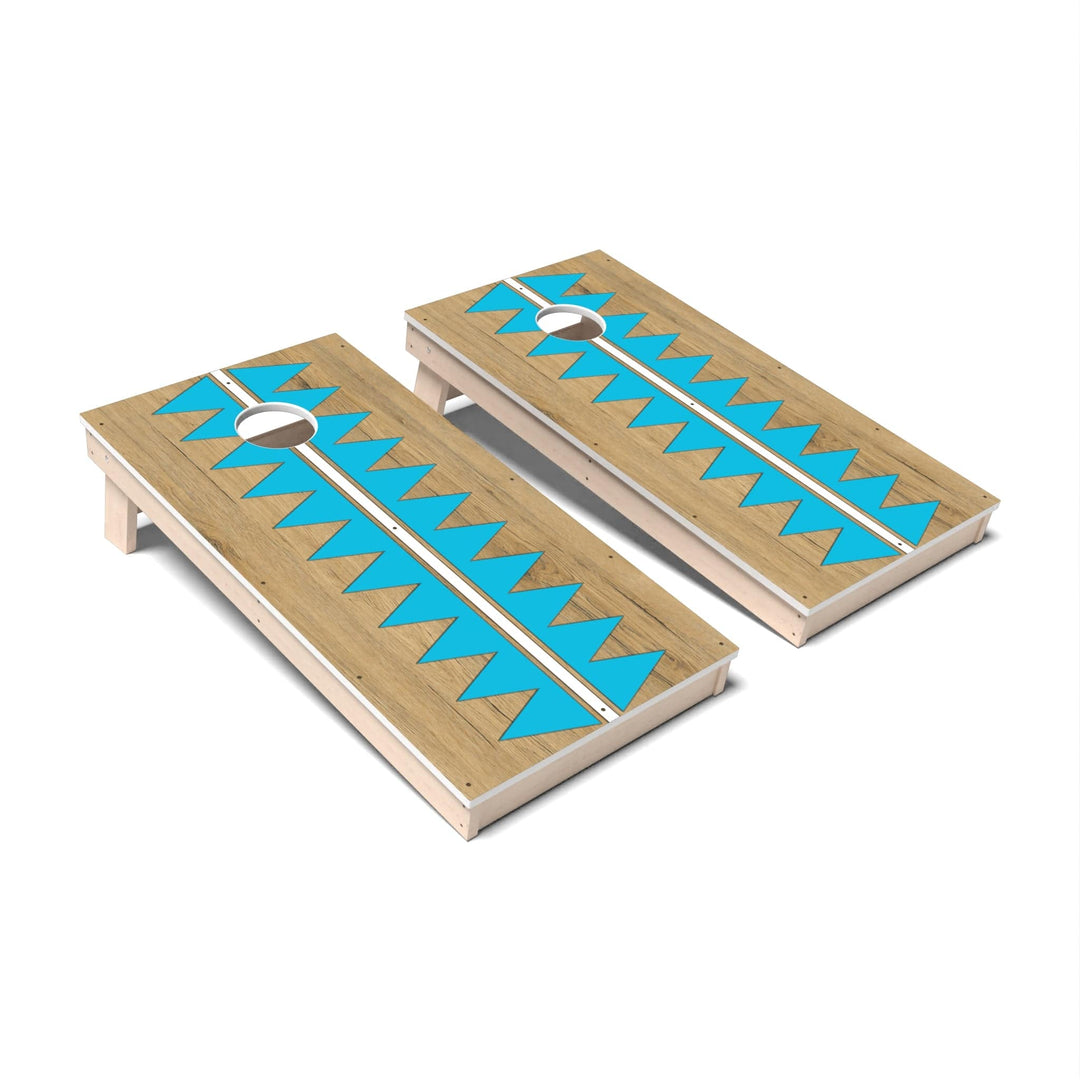 Slick Woody's Cornhole Co. Cornhole Board Aqua Blue Slice Surf Cornhole Boards - All Weather