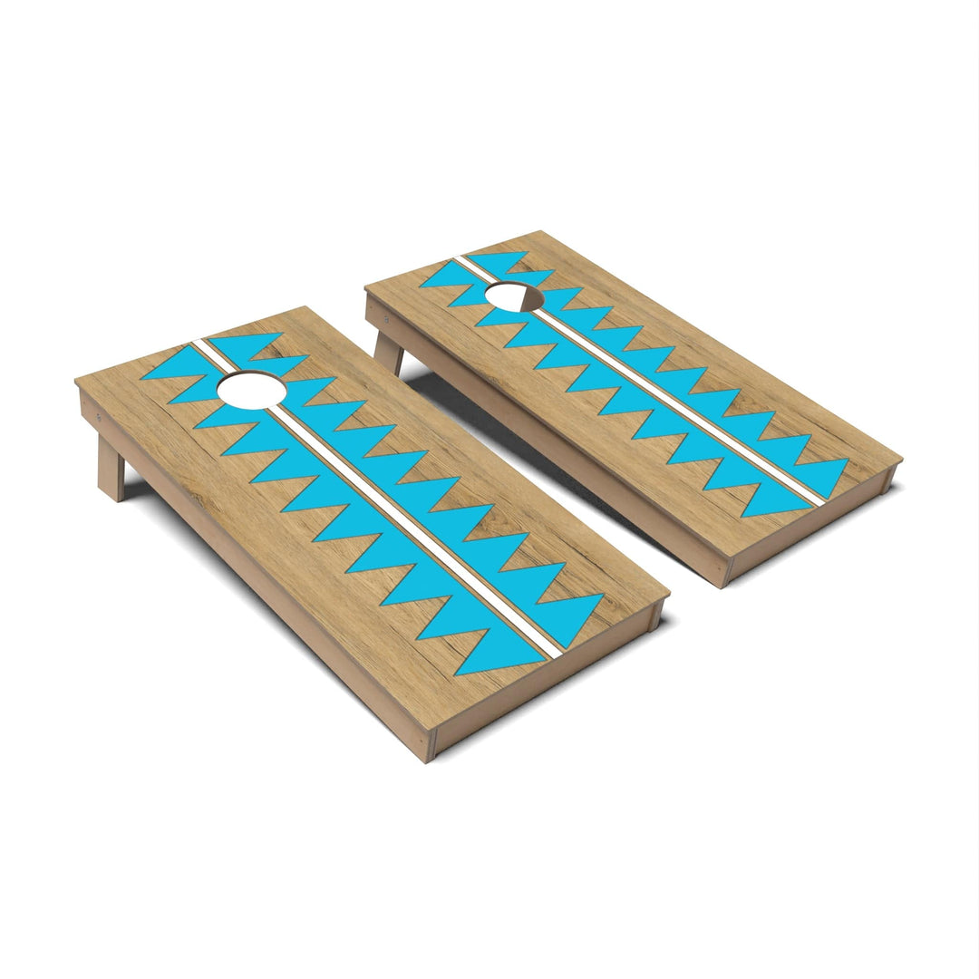 Slick Woody's Cornhole Co. Cornhole Board Aqua Blue Slice Surf Cornhole Boards - Backyard