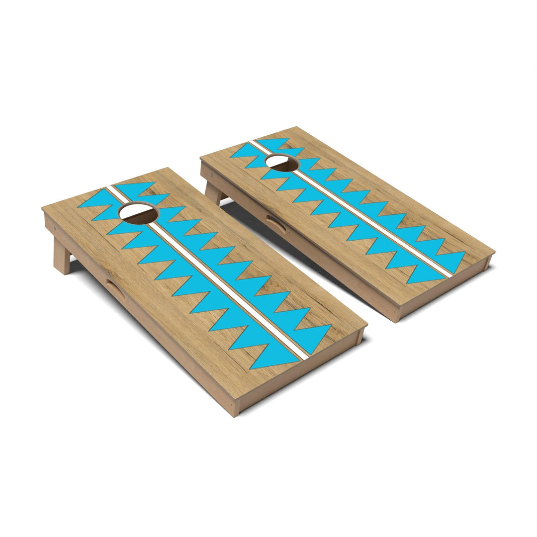 Slick Woody's Cornhole Co. Cornhole Board Aqua Blue Slice Surf Cornhole Boards - Professional Signature