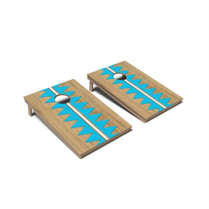 Slick Woody's Cornhole Co. Cornhole Board Aqua Blue Slice Surf Cornhole Boards - Tailgate