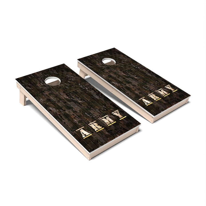 Slick Woody's Cornhole Co. Cornhole Board Army Black Flag Military Cornhole Boards - All Weather