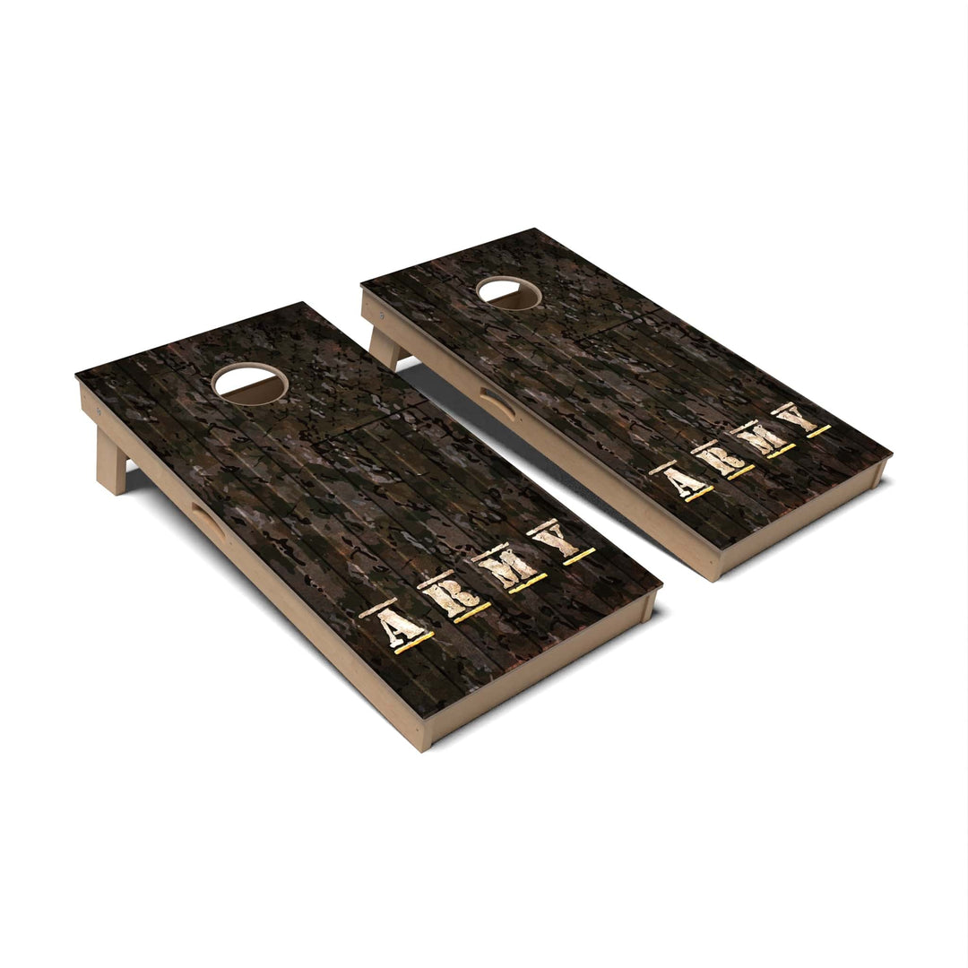 Slick Woody's Cornhole Co. Cornhole Board Army Black Flag Military Cornhole Boards - Professional Signature