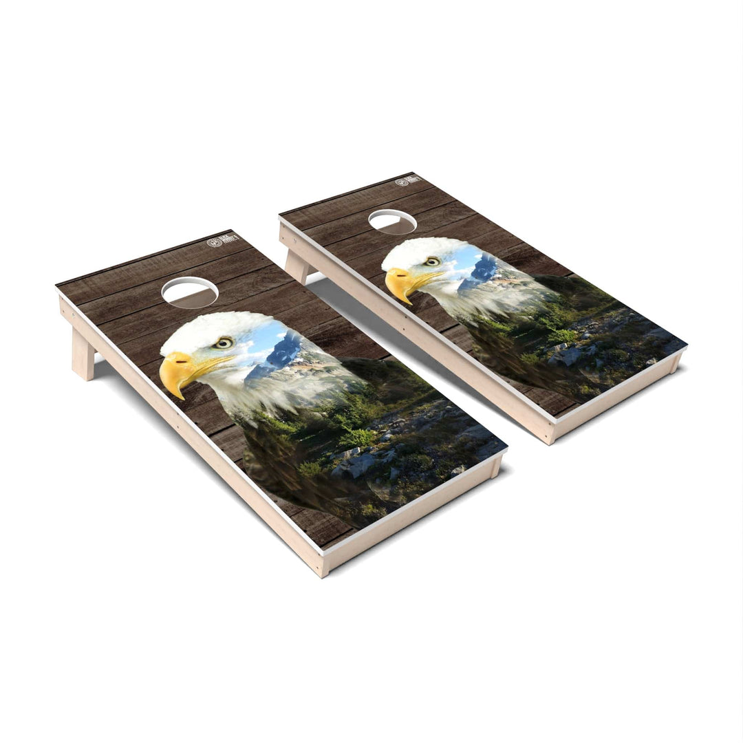 Slick Woody's Cornhole Co. Cornhole Board Bald Eagle Wild Animal Cornhole Boards - All Weather