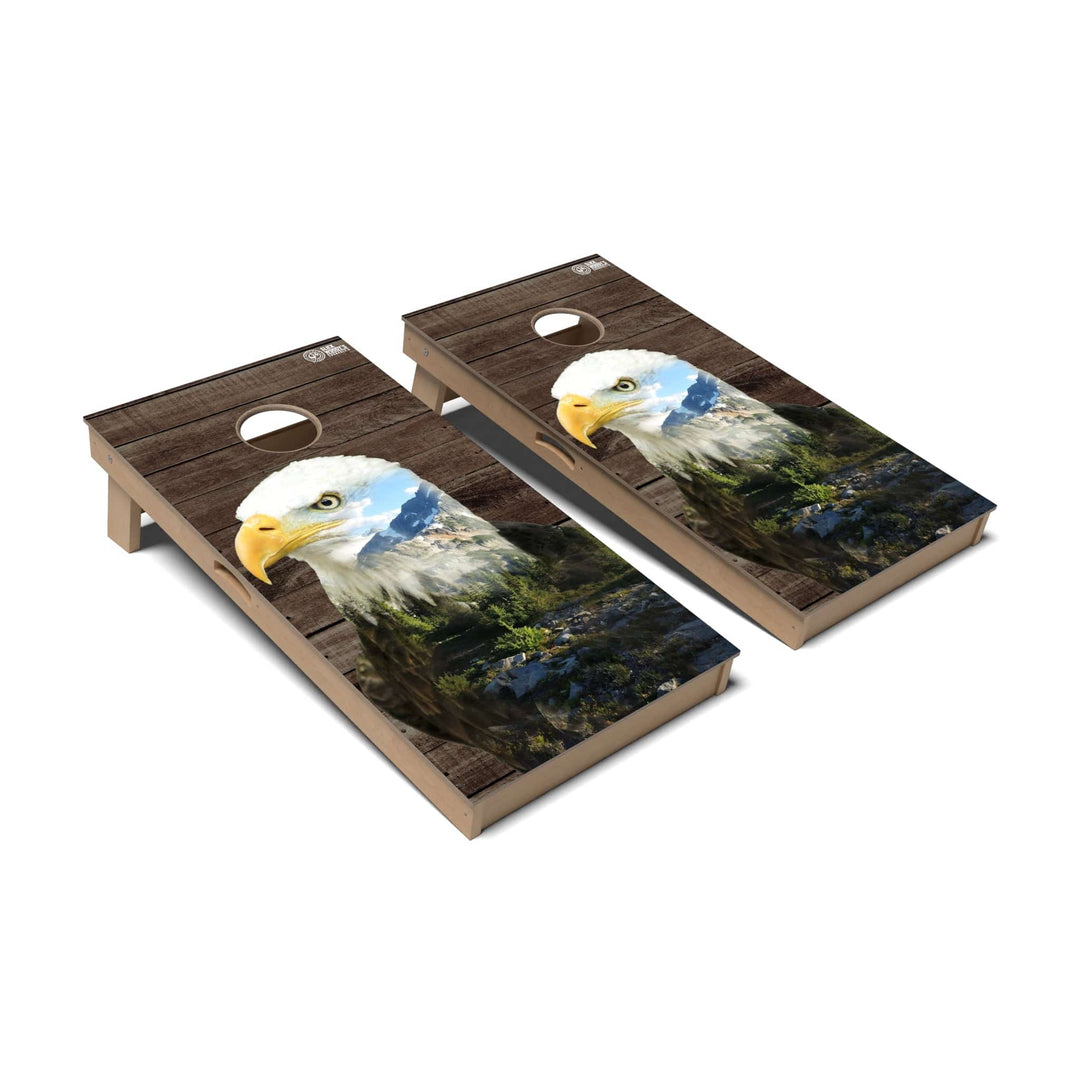 Slick Woody's Cornhole Co. Cornhole Board Bald Eagle Wild Animal Cornhole Boards - Professional Signature