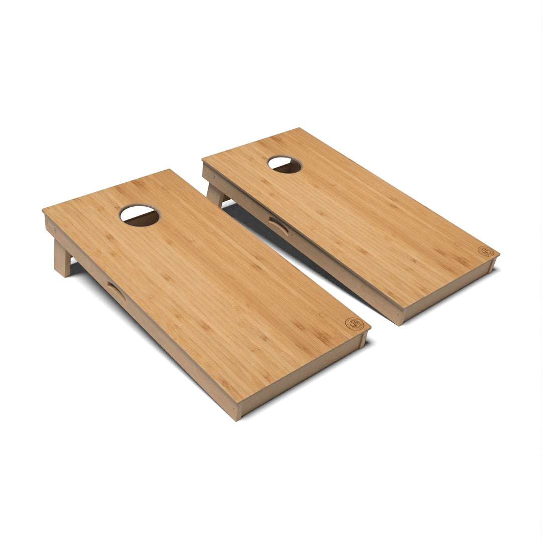 Slick Woody's Cornhole Co. Cornhole Board Bamboo Natural Wood Cornhole Boards - Professional Signature