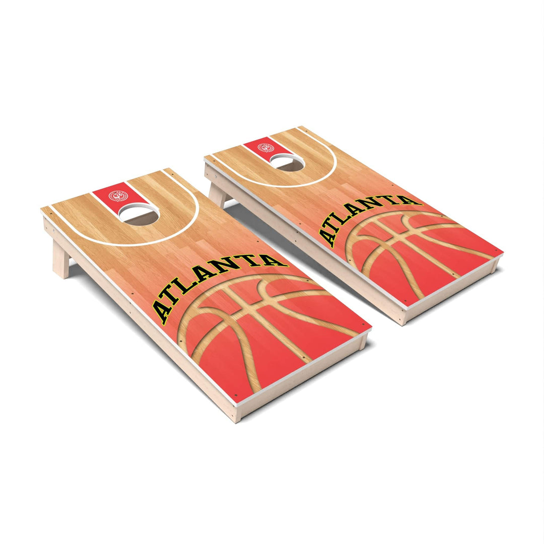 Slick Woody's Cornhole Co. Cornhole Board Basketball Atlanta Cornhole Boards - All Weather