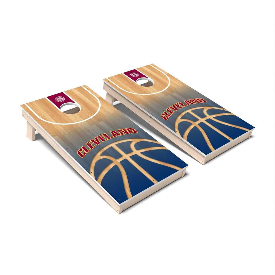 Slick Woody's Cornhole Co. Cornhole Board Basketball Cleveland Cornhole Boards - All Weather