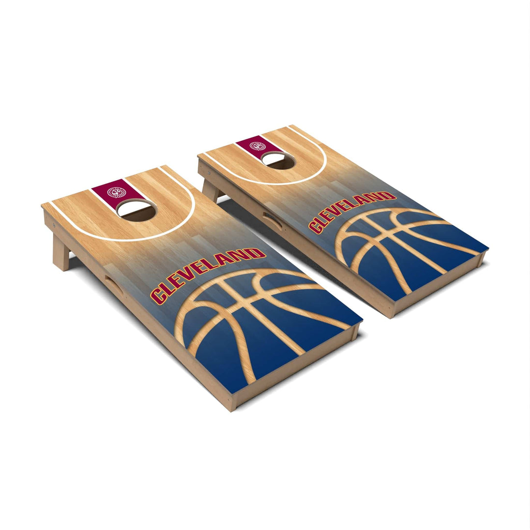 Slick Woody's Cornhole Co. Cornhole Board Basketball Cleveland Cornhole Boards - Professional Signature