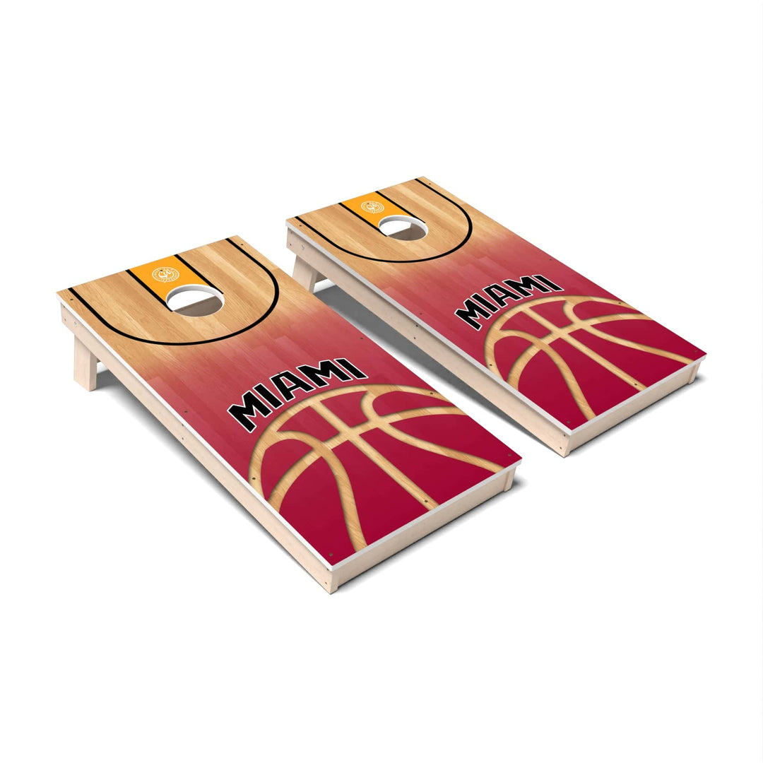 Slick Woody's Cornhole Co. Cornhole Board Basketball Miami Cornhole Boards - All Weather