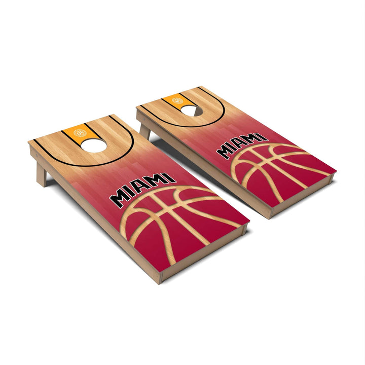 Slick Woody's Cornhole Co. Cornhole Board Basketball Miami Cornhole Boards - Backyard