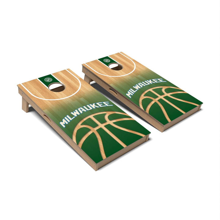 Slick Woody's Cornhole Co. Cornhole Board Basketball Milwaukee Cornhole Boards - Professional Signature