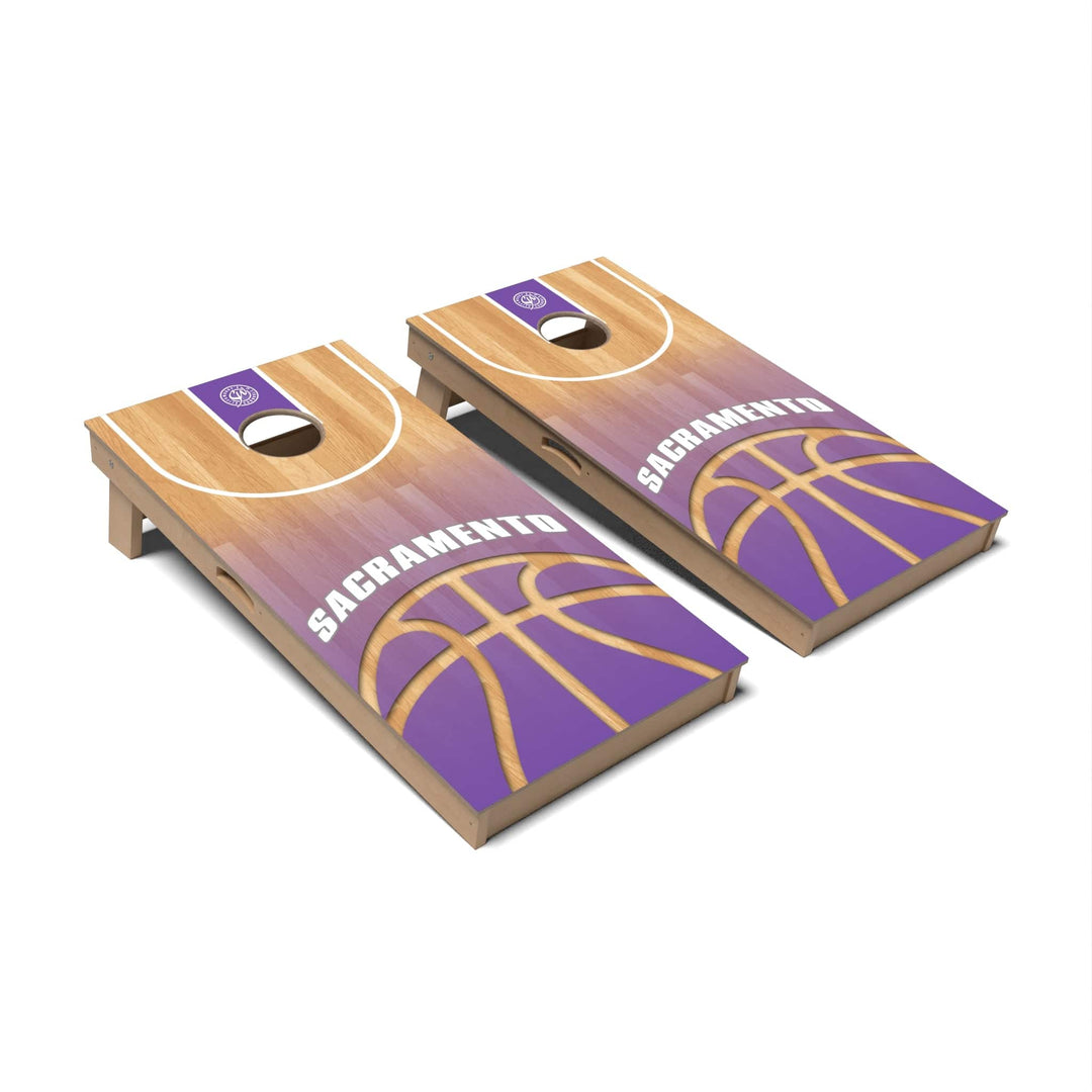 Slick Woody's Cornhole Co. Cornhole Board Basketball Sacramento Cornhole Boards - Professional Signature