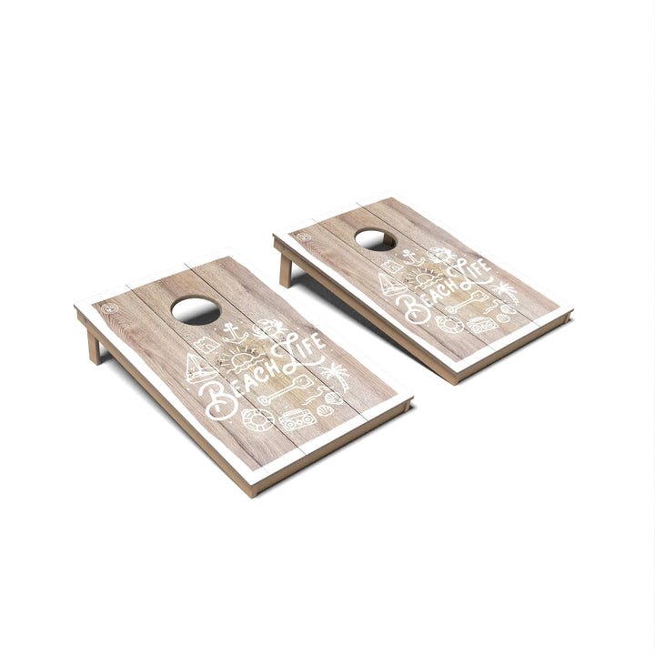 Slick Woody's Cornhole Co. Cornhole Board Beach Life Coastal Cornhole Boards - Tailgate
