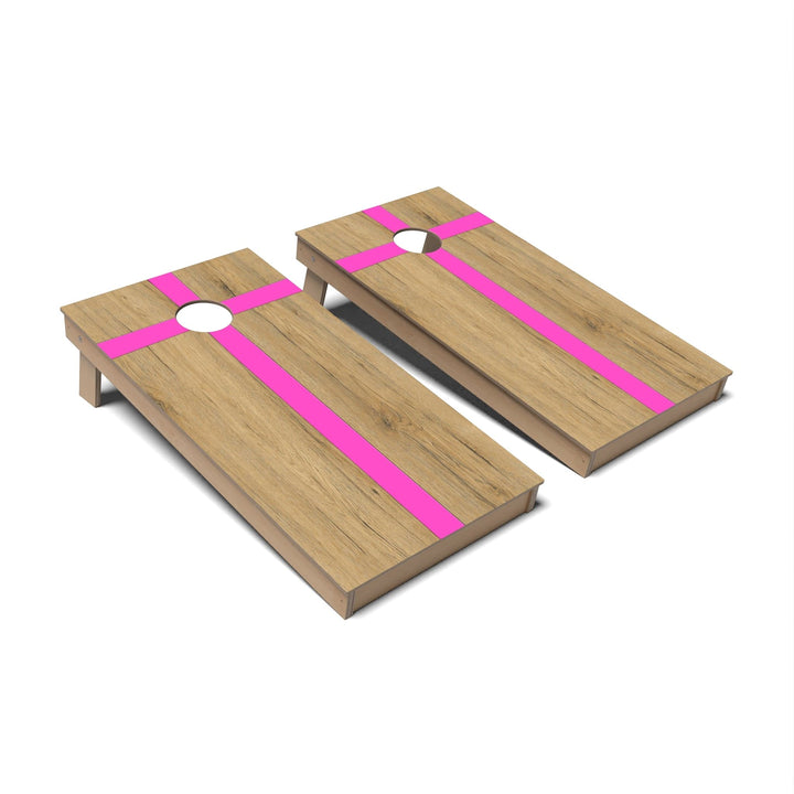 Slick Woody's Cornhole Co. Cornhole Board Berry Pink Cross Surf Surf Cornhole Boards - Backyard