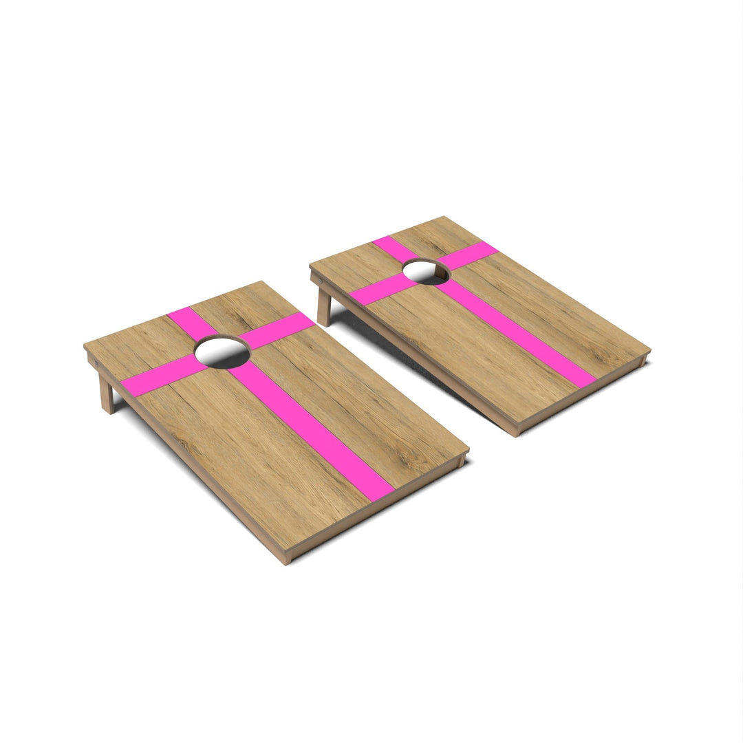 Slick Woody's Cornhole Co. Cornhole Board Berry Pink Cross Surf Surf Cornhole Boards - Tailgate