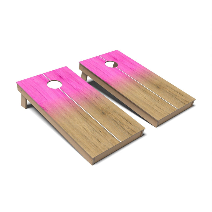 Slick Woody's Cornhole Co. Cornhole Board Berry Pink Gradient Surf Cornhole Boards - Backyard