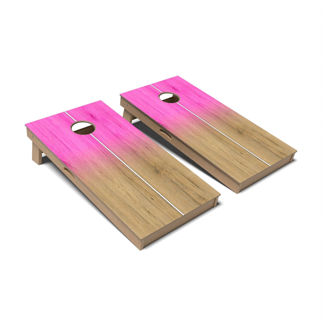 Slick Woody's Cornhole Co. Cornhole Board Berry Pink Gradient Surf Cornhole Boards - Professional Signature