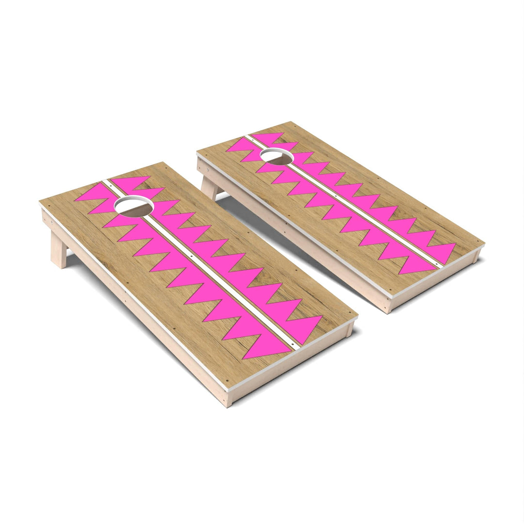 Slick Woody's Cornhole Co. Cornhole Board Berry Pink Slice Surf Cornhole Boards - All Weather