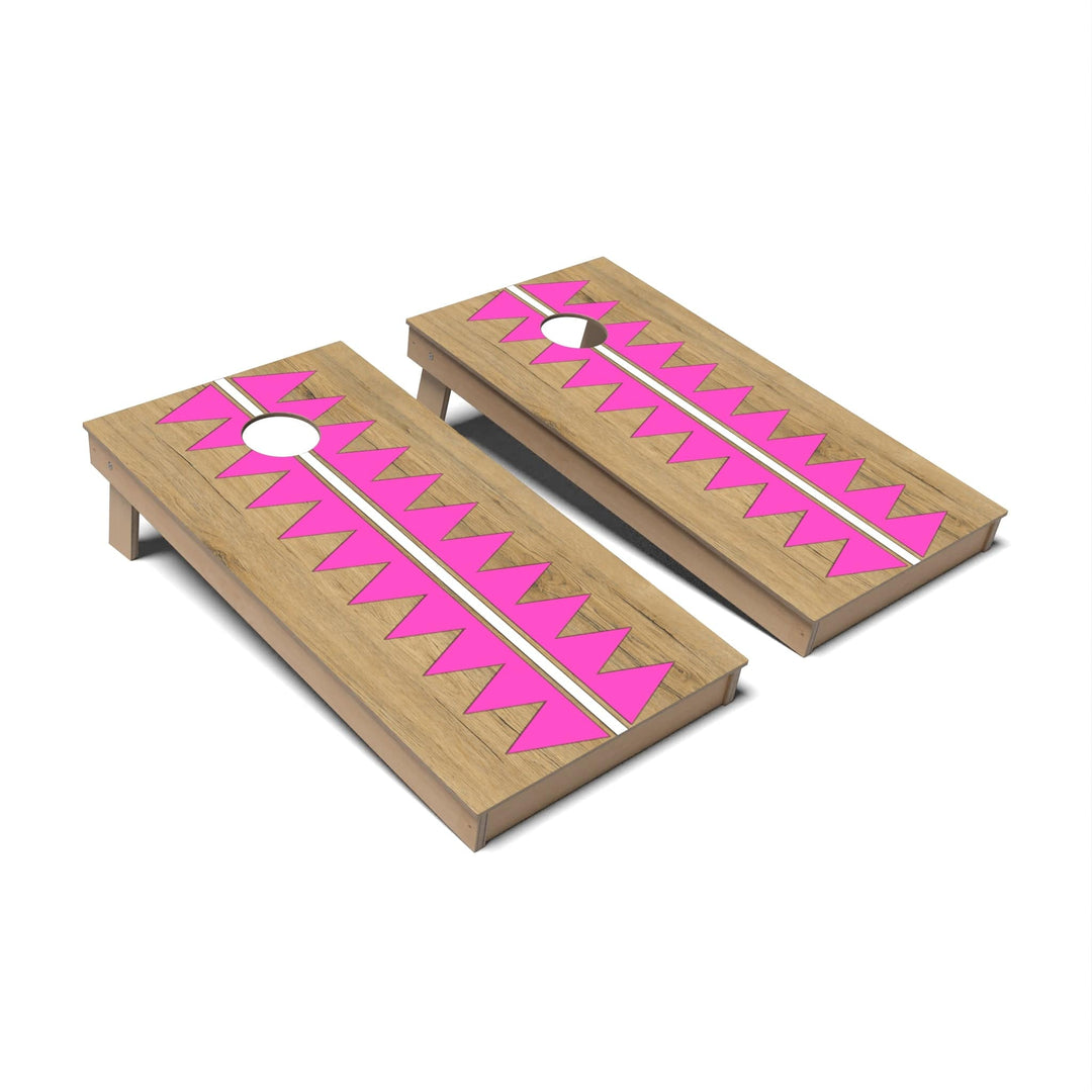 Slick Woody's Cornhole Co. Cornhole Board Berry Pink Slice Surf Cornhole Boards - Backyard