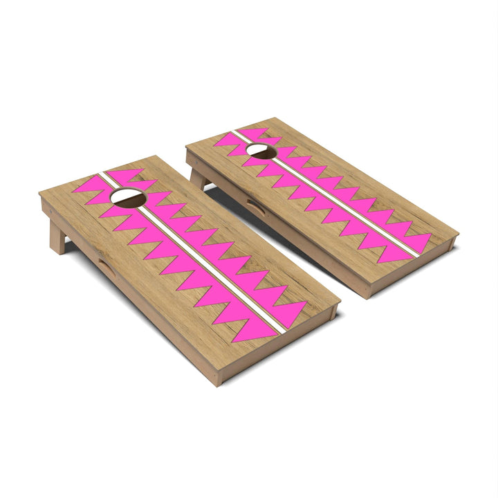 Slick Woody's Cornhole Co. Cornhole Board Berry Pink Slice Surf Cornhole Boards - Professional Signature