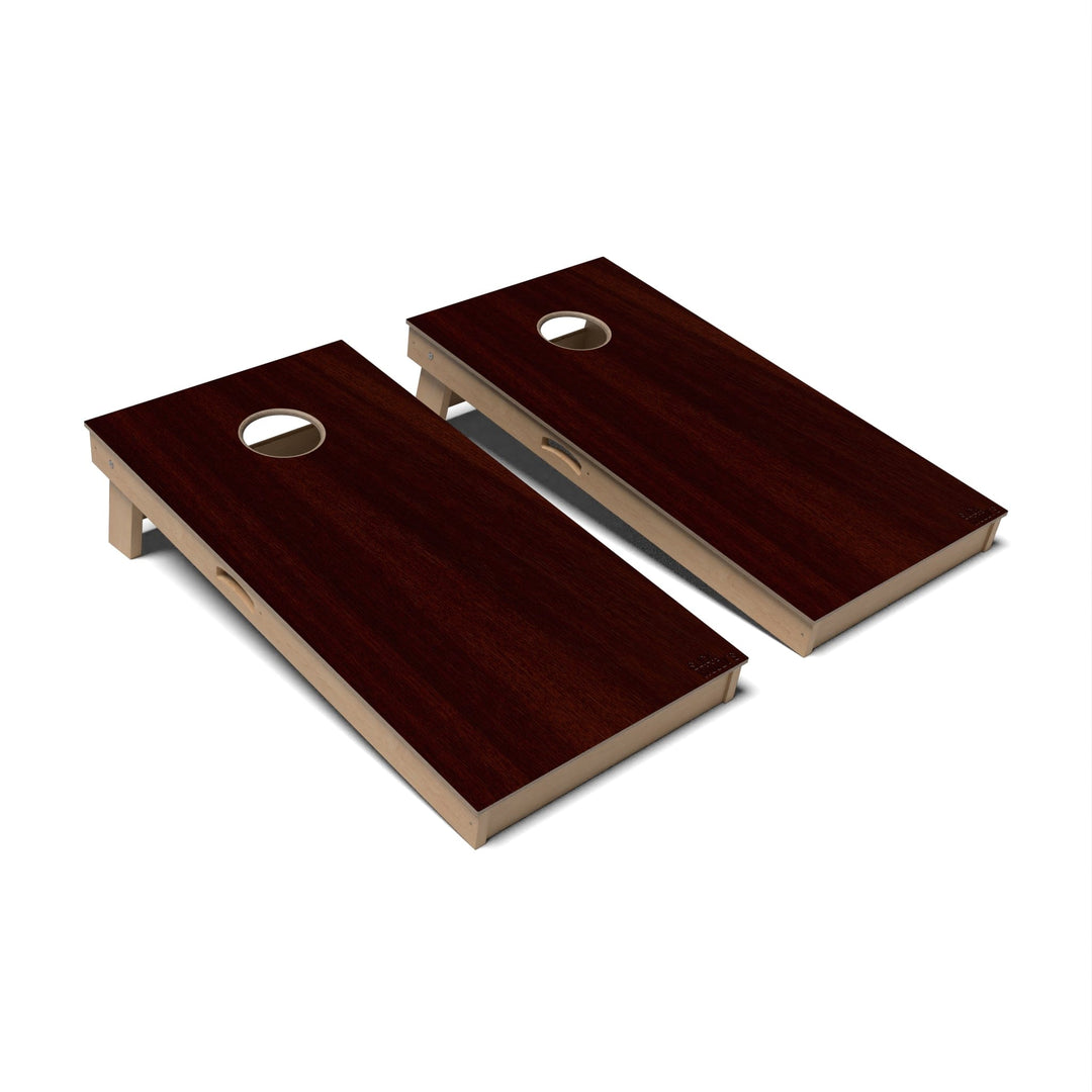 Slick Woody's Cornhole Co. Cornhole Board Black Cherry Natural Wood Cornhole Boards - Professional Signature