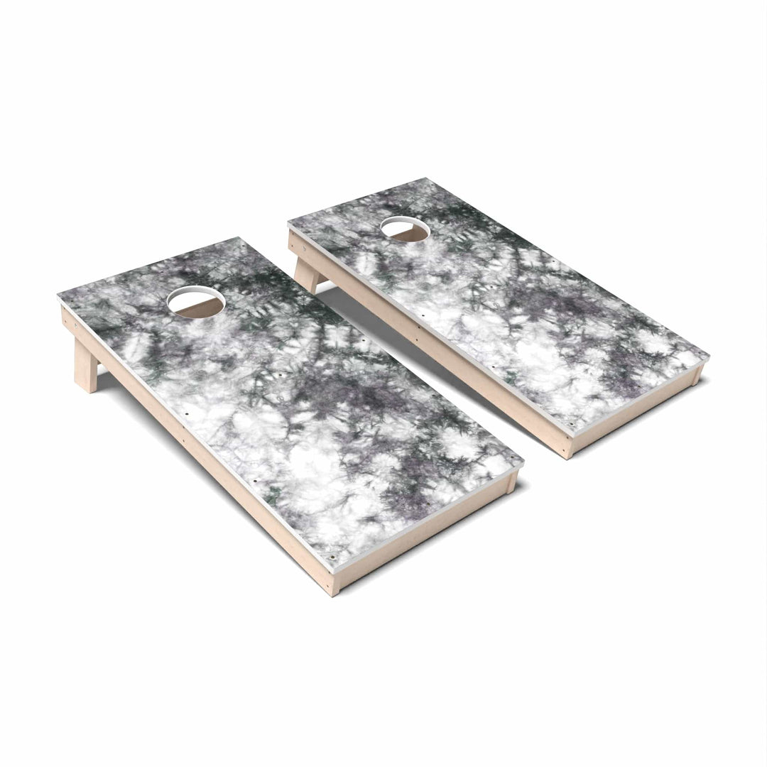 Slick Woody's Cornhole Co. Cornhole Board Black & White Tie Dye Cornhole Boards - All Weather