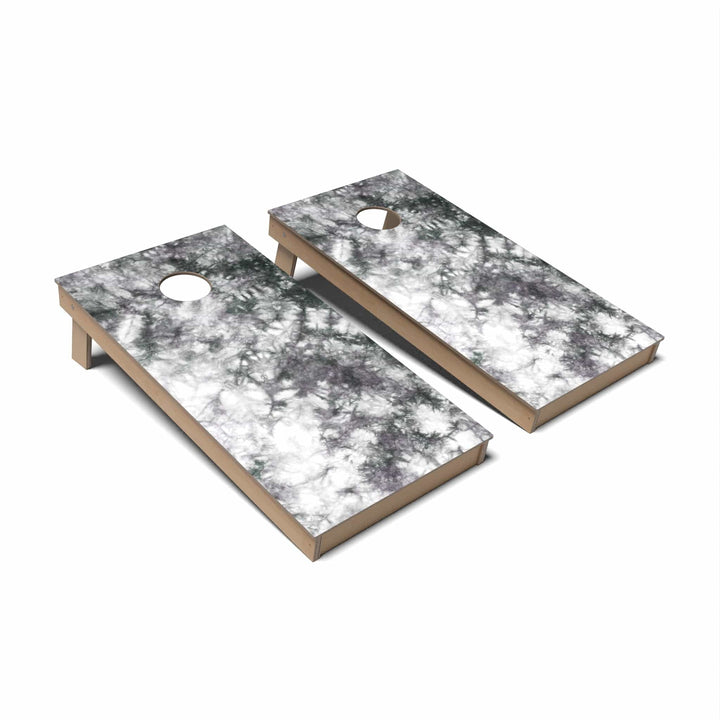 Slick Woody's Cornhole Co. Cornhole Board Black & White Tie Dye Cornhole Boards - Backyard