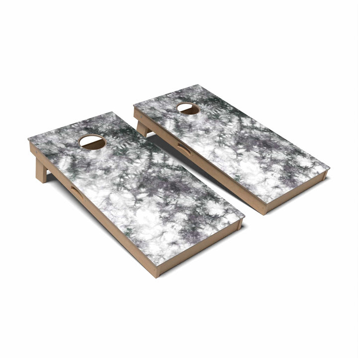 Slick Woody's Cornhole Co. Cornhole Board Black & White Tie Dye Cornhole Boards - Professional Signature