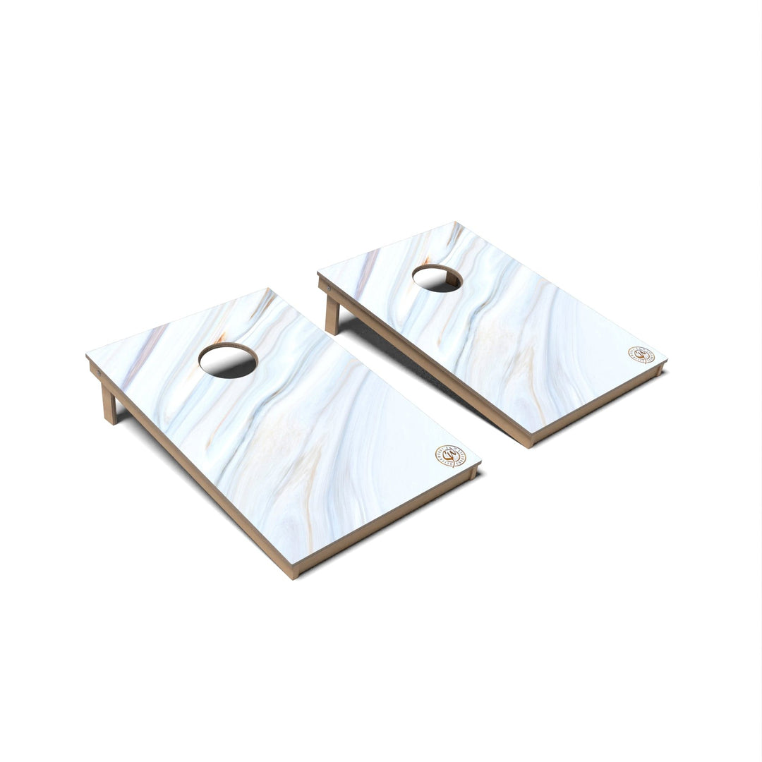 Slick Woody's Cornhole Co. Cornhole Board Blue Marble Cornhole Boards - Tailgate
