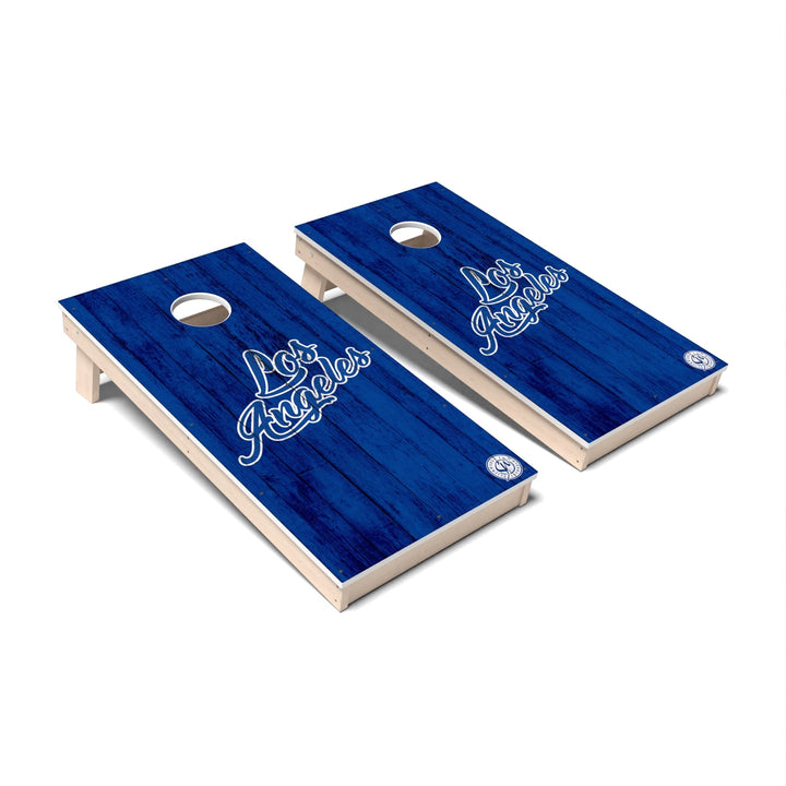 Slick Woody's Cornhole Co. Cornhole Board Blue Solid Baseball Los Angeles Cornhole Boards - All Weather