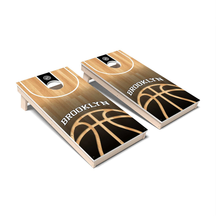 Slick Woody's Cornhole Co. Cornhole Board Brooklyn Basketball New York Cornhole Boards - All Weather