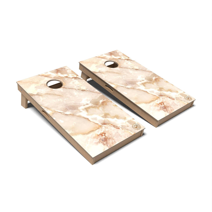 Slick Woody's Cornhole Co. Cornhole Board Brown Marble Cornhole Boards - Professional Signature