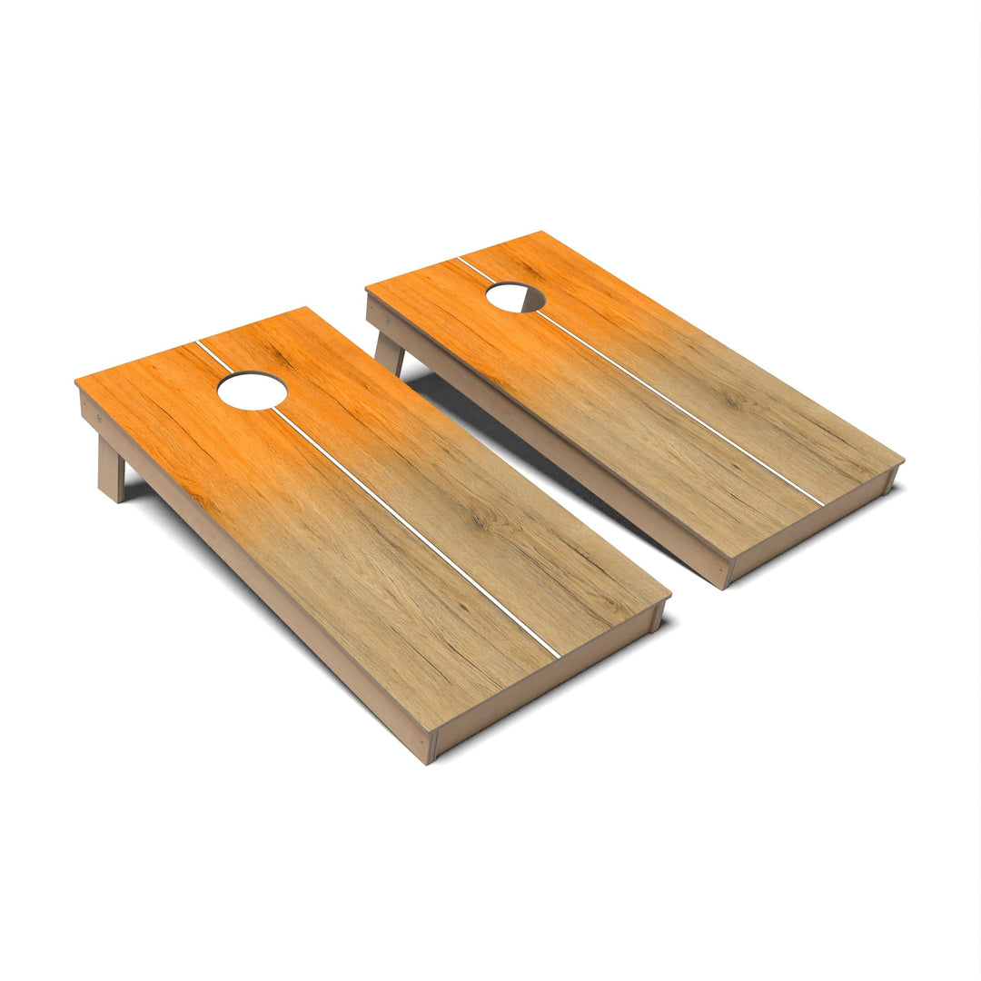 Slick Woody's Cornhole Co. Cornhole Board Burnt Orange Gradient Surf Cornhole Boards - Backyard