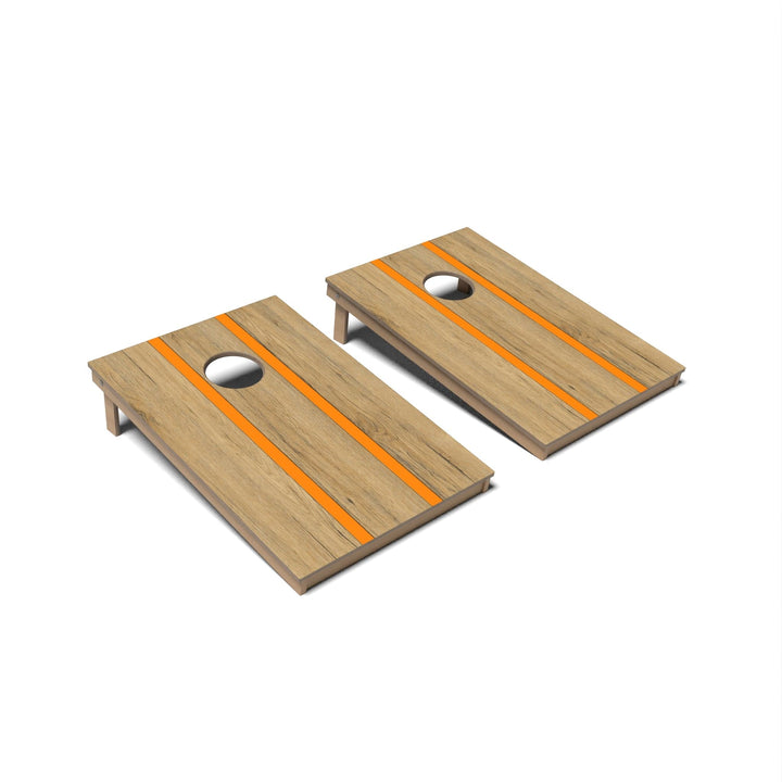 Slick Woody's Cornhole Co. Cornhole Board Burnt Orange Pinstripes Surf Cornhole Boards - Tailgate